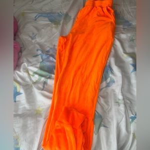 Orange fashion nova Velor sweatpants